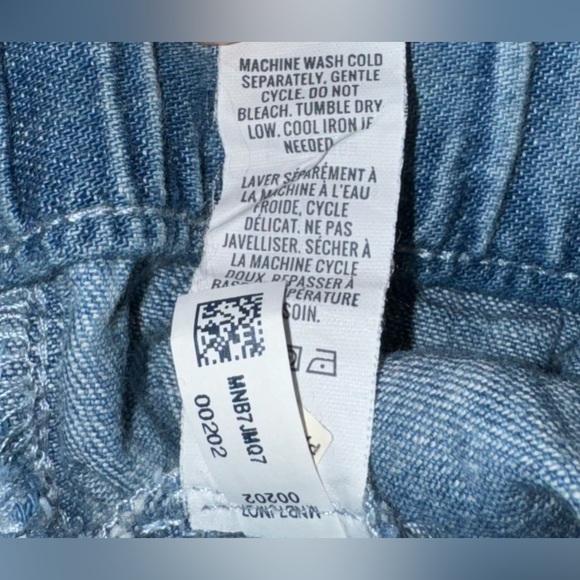 aerie DreamSoft High Rise Denim Joggers with Paperbag Waist in Vintage Blue L - Picture 8 of 13